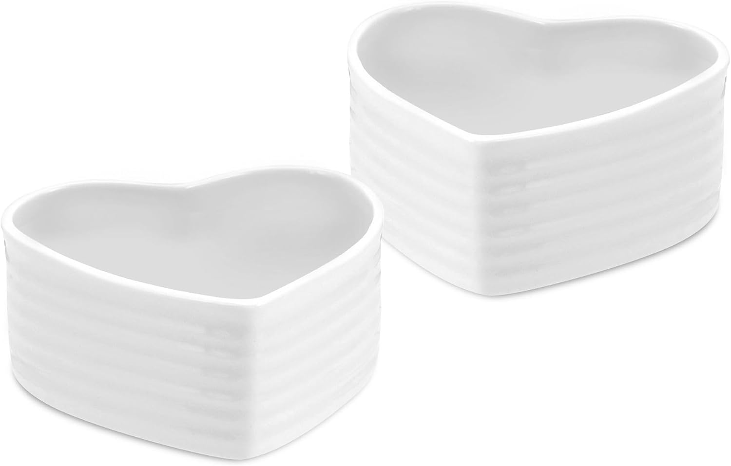 Portmeirion Sophie Conran White Set of 2 Heart Ramekins