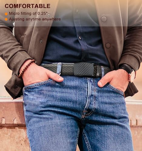 Image of BULLIANT Men's Ratchet Belt Nontrimmable-Click Belt Adjustable for Men Gift Lightweight 1 3 /8 inch