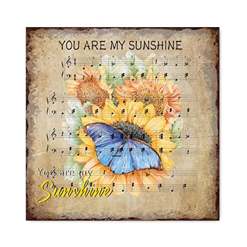 Panneau en bois You are My Sunshine pour habiller un mur blanc triste et vide