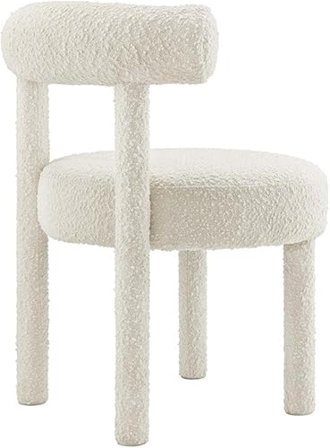 Miniatura 7 de Modway EEI-6705-IVO Toulouse Boucle - Juego de 2 sillas de comedor de tela, color marfil Azul medianoche,Marfil,Negro -,Blossom,Gris,Blanco,Negro