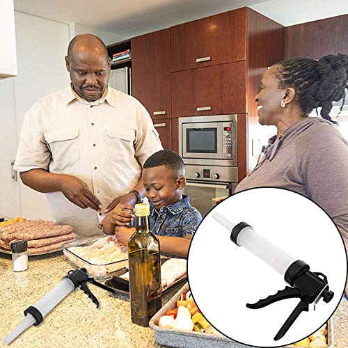 Littryee Preenchimento manual de salsicha, salami, ferramentas para enchimento de carne com tubos de