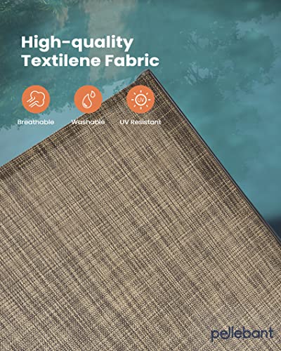 Pellebant Outdoor Lounge Chairs Set Of 2, Patio Aluminum Chaise Lounge With Adjustable Backrest, Rustproof Pool Lounge Chairs For Pool Deck Sunbath(2Pcs,Grey&Brown) #TOP6