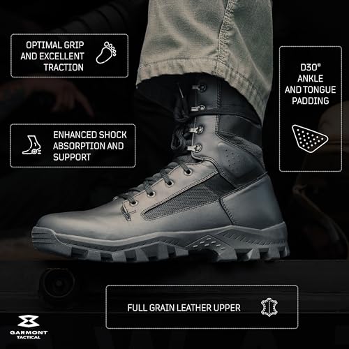 GARMONT TACTICAL T8 Defense LE Law Enforcement EMS Boots for Men and Women, Full Grain Leather, Wide4