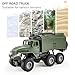 Hylukon Remote Control Car, RC Military Truck 1:16 Scale Military Command Vehicle with LED Light 6WD Off-Road Crawler All Terrain Toy Car for Teen Adults