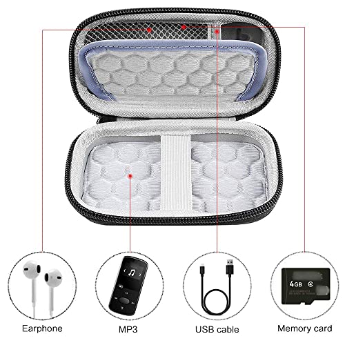 Mp3 & Mp4 Player Case For Soulcker/G.g.martinsen/Grtdhx/Ipod Nano/Sandisk Music Player/Sony Nw-A45 /B Walkman And Other Music Players With Bluetooth. Fit For Earbuds, Usb Cable, Memory Card #TOP1
