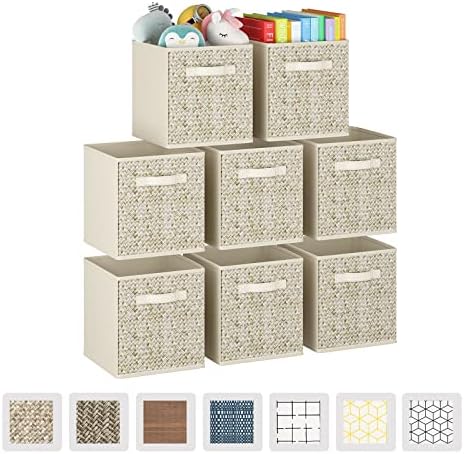 Cube De Rangement 28x28x28 Cm 6 Cubes De Rangement Vert Sauge 27x27cm - Boîtes Pliables Avec Poignées Pour Linge Et Jouets Boite De Rangement 29x29x29
