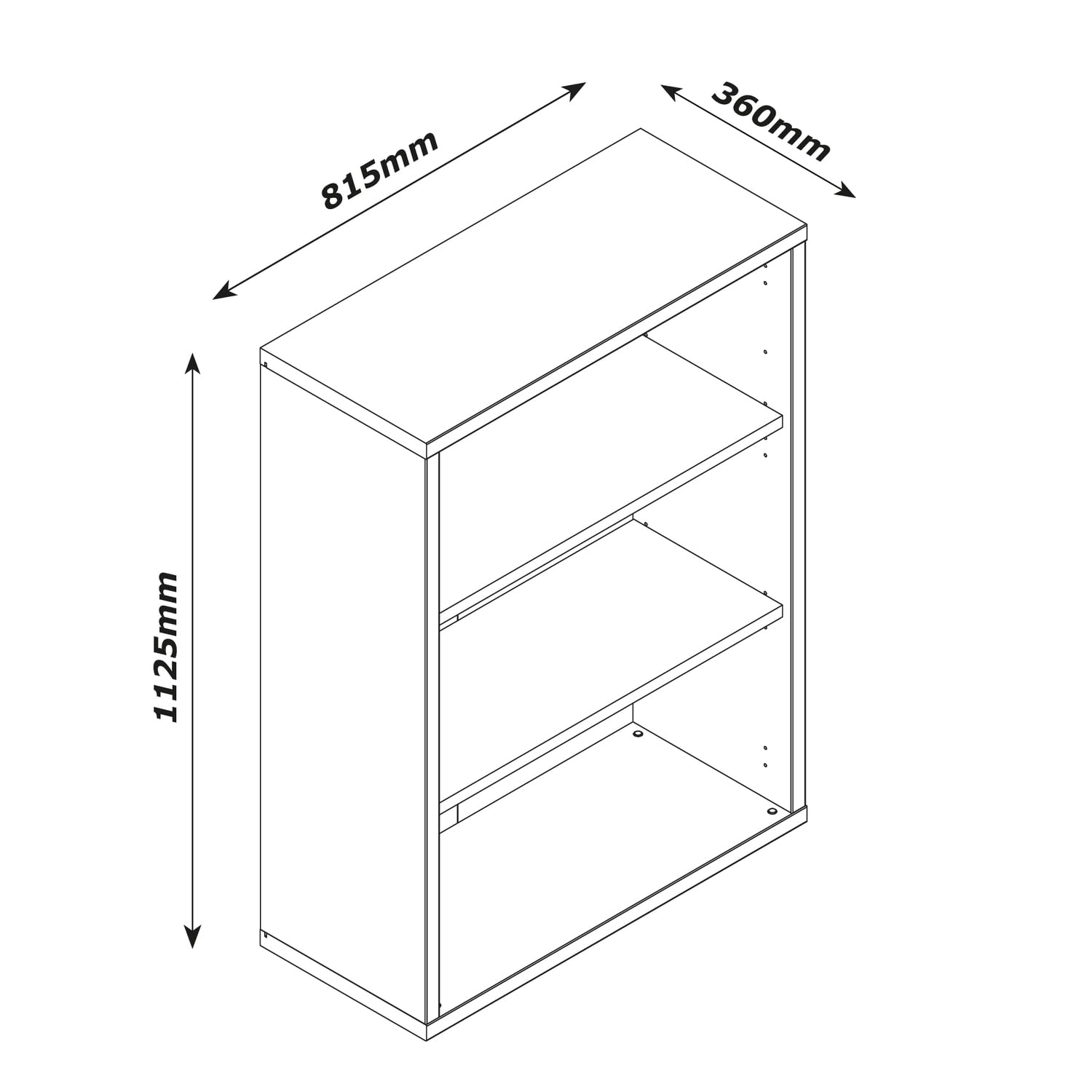 Composad | Scrivania, Cassettiera e Libreria Bassa con 2 Ripiani della Linea Disegno, Set di 3 Mobili per Ufficio, Ufficio Moderno, Colore Grigio Cemento e Bianco Laccato, Made in Italy