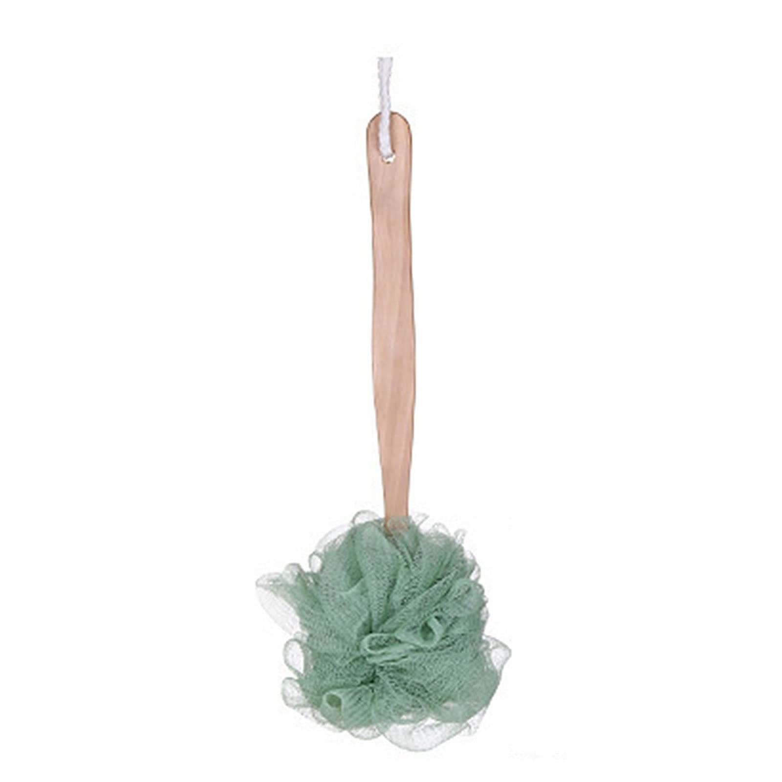 Szczotka do kąpieli pod prysznicem, Body Brush Long Handle Bath Shower Scrubber Nylon Mesh Back Massager Multicolor(Green)