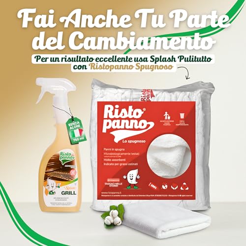 Ristopanno 3 Pz X 750Ml Decarbonizzante Forni, Griglie, Piastre – Sgrassatore Professionale - Detergente In Schiuma – Pulizia Forno - Rimozione Rapida Grasso E Sporco – Prodotti Pulizia - Splash Grill - 10