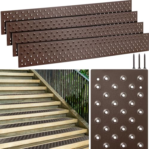Gisafai 4 Pack Non Slip Aluminum Stair Treads