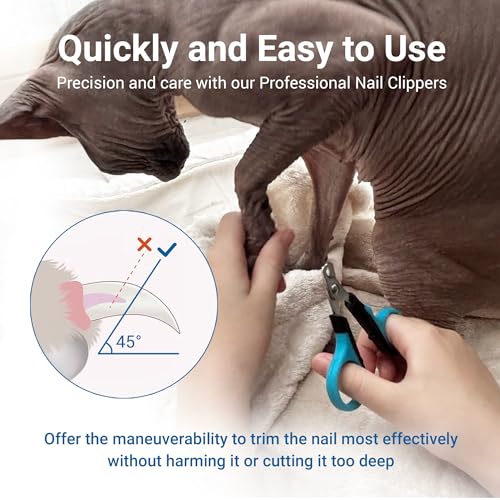 Kotomoda Cortauñas Profesional para Gatos, arnes para Gatos, Herramienta para Cortar uñas de Mascotas, Tijeras para uñas de Gatos, cortauñas para Mascotas,cortauñas cortauñas Perro - imagen 5