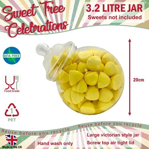 Sweet Candy Buffet Pick & Mix Jars - Set of 10 Mixed sizes with Victorian Bobble Lids