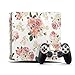 Ps4 Slim Skins Para Consola Y Controlador De 46 North Design, La Misma Calidad De Calcomanía Para Automóviles, Romántico Floral Botánico París Blanco, Compatible Con Ps4 Slim, Fabricado En Canadá