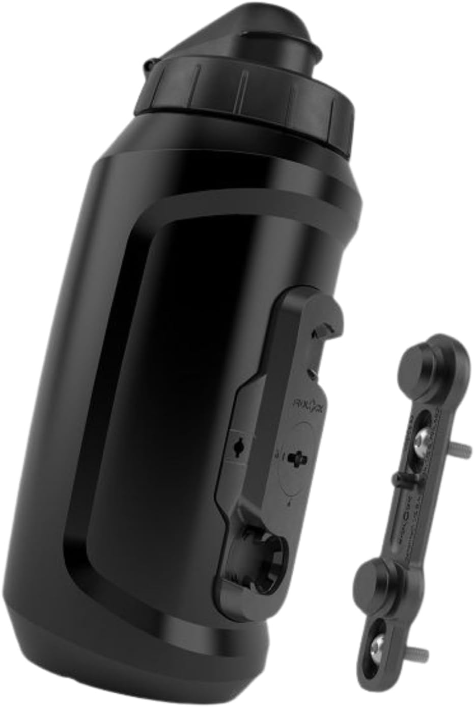 FIDLOCK Twist Bottle 750ml/25oz + Base Systems | New Leak-Proof, Self-Sealing Bottle Cap | Bike Water Bottle Holder with No Screws & Attached Bottle | Cage Free Magnetic Rack | Black