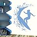 Deportes Extremos Decoración Del Hogar Surf Pegatinas De Pared Sala De Estar Gimnasio Dormitorio Vinilo Decoración Del Hogar Apliques De Pared Murales Diy Azul 57X74Cm