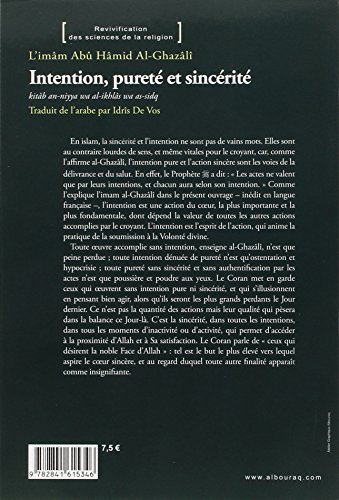 Intention, pureté et sincérité