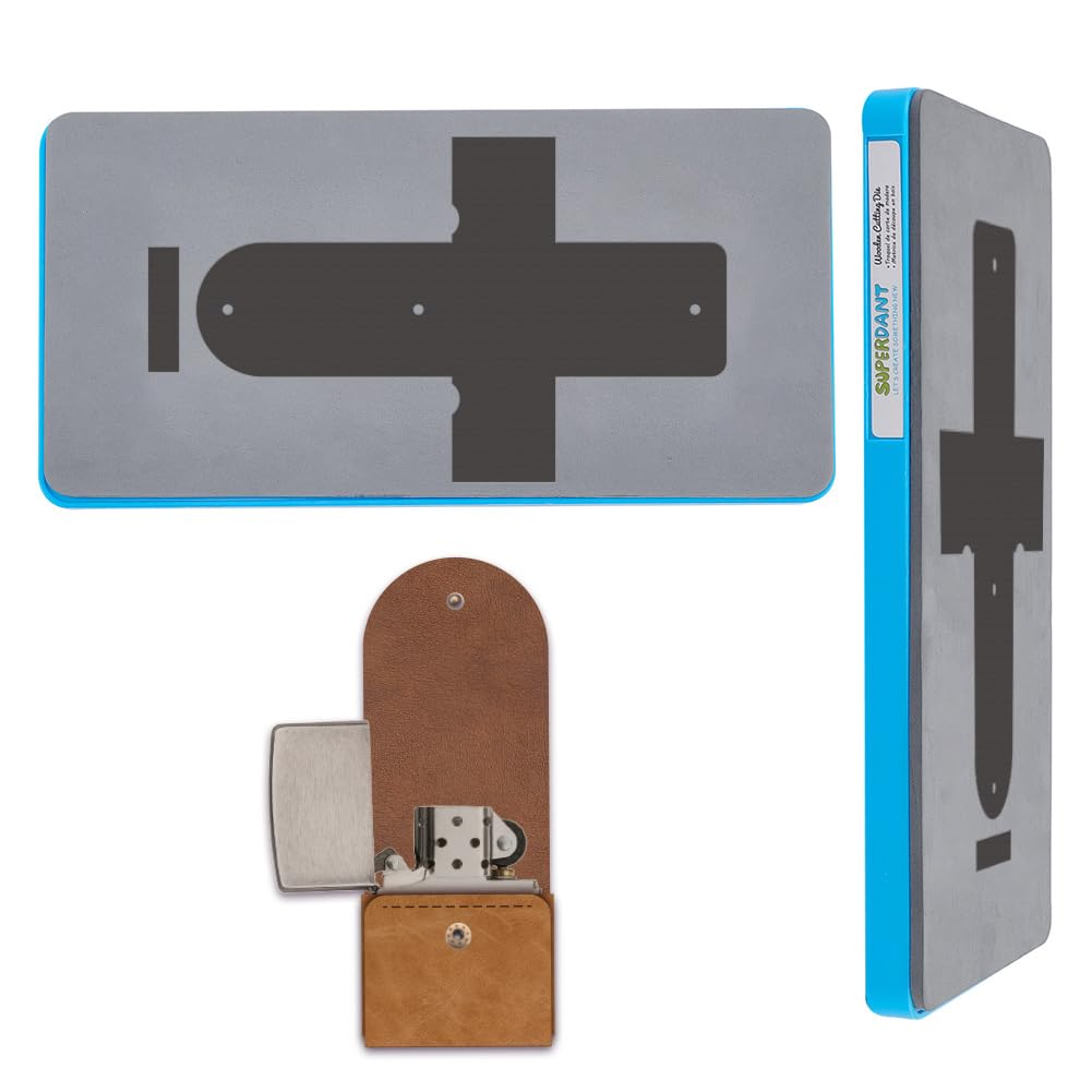 Moule découpe étui briquet cuir pour artisanat DIY et maroquinerie