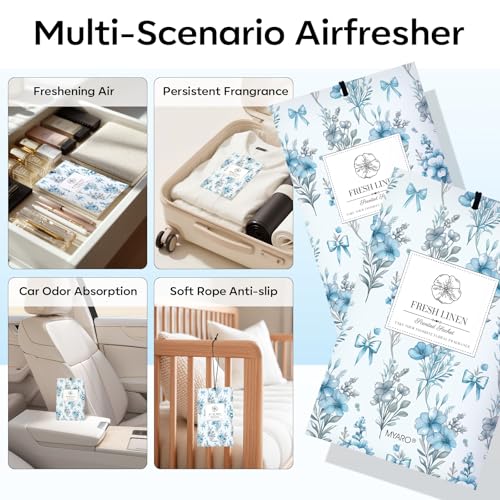 Image of MYARO 20 Packs Fresh Linen Sachets for Drawer and Closet, Long-Lasting Sachets Bags Air Freshener Fresh Scents, Potpourri Bags Home Fragrance for Lover