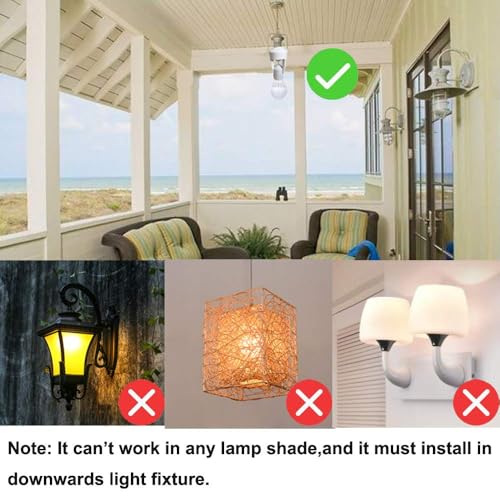 Image of PIR Motion Sensor Light Socket,E26 /E27 Smart Lamp Bulb Holder Adapter Auto On /Off Light Control Suitable for Garage Basement Porch Storage Room