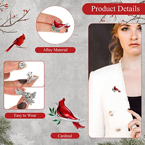 Jexine 20 Pcs Memorial Cardinal Sign Pins Set Funeral Favors Pocket Token Guardian Gifts Pocket Oil Dropped Religious Celebration of Life Memorial Sympathy Gifts Cardinal Charms3