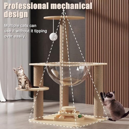 Árbol para Gatos Grande 24.7in con Casa y Rascador miniatura 5