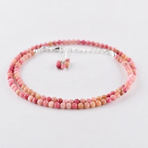 Miniatura 120 de Natural Grey Moonstone Gemstone Micro Round Beads Dainty Choker Necklace Jewelry for Women Healing Chakra Crystals June Birthstone Gift for Her