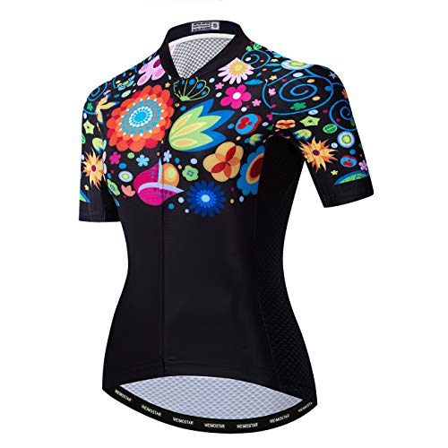 JPO JPO Cycling Jerseys Women, Summer Bike Shirts Breathable MTB Jersey Outdoor Sport Bicycle Tops Quick Dry, Jp6036, L For Chest 38.6
