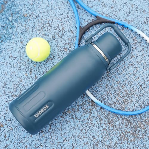 Image of BJPKPK Stainless Steel Insulated Bottle with Handle & Strap, 40oz