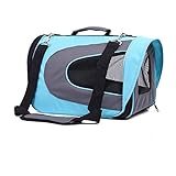 ERolldeeP Portable Pet Soft Sided Carrier Dog Cat Carrier Oxford Cloth Tote Bag Travel Bag Home Perfect for Dogs Cats Puppies-Blue