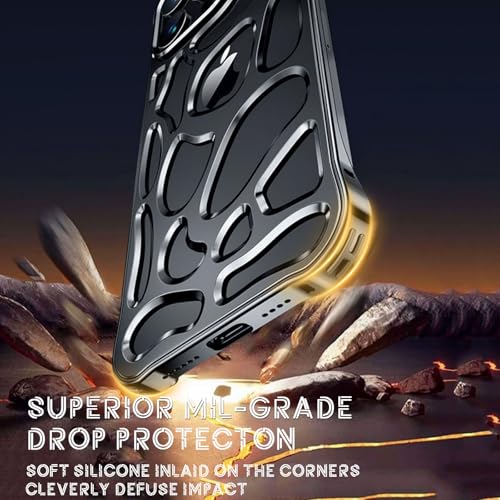 Coque iPhone 15 Pro métal refroidissement passif et découpe goutte d'eau