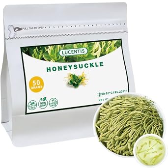 Dried Honeysuckle Tea 100% Pure & Natural, 50g/1.76oz Loose Herbal Tea, Non-GMO, Caffeine-Free, Delicate Floral Aroma