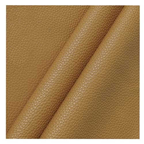 Tissu Simili-Cuir Imperméable Khaki 1.4X5m pour Tapisserie