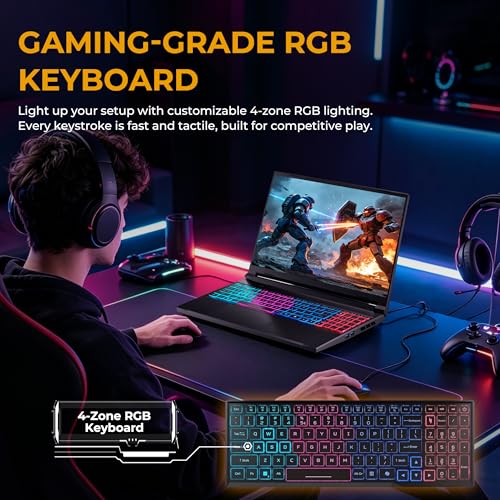 Image of Acer Nitro V 16S AI Gaming Laptop, 16 inch WQXGA 180Hz IPS Display, AMD Ryzen 7 260, NVIDIA GeForce RTX 5070, 64GB DDR5, 3TB Storage (2TB SSD&1TB Docking), Backlit Keyboard, Wi-Fi 6, Win 11 Pro, Black