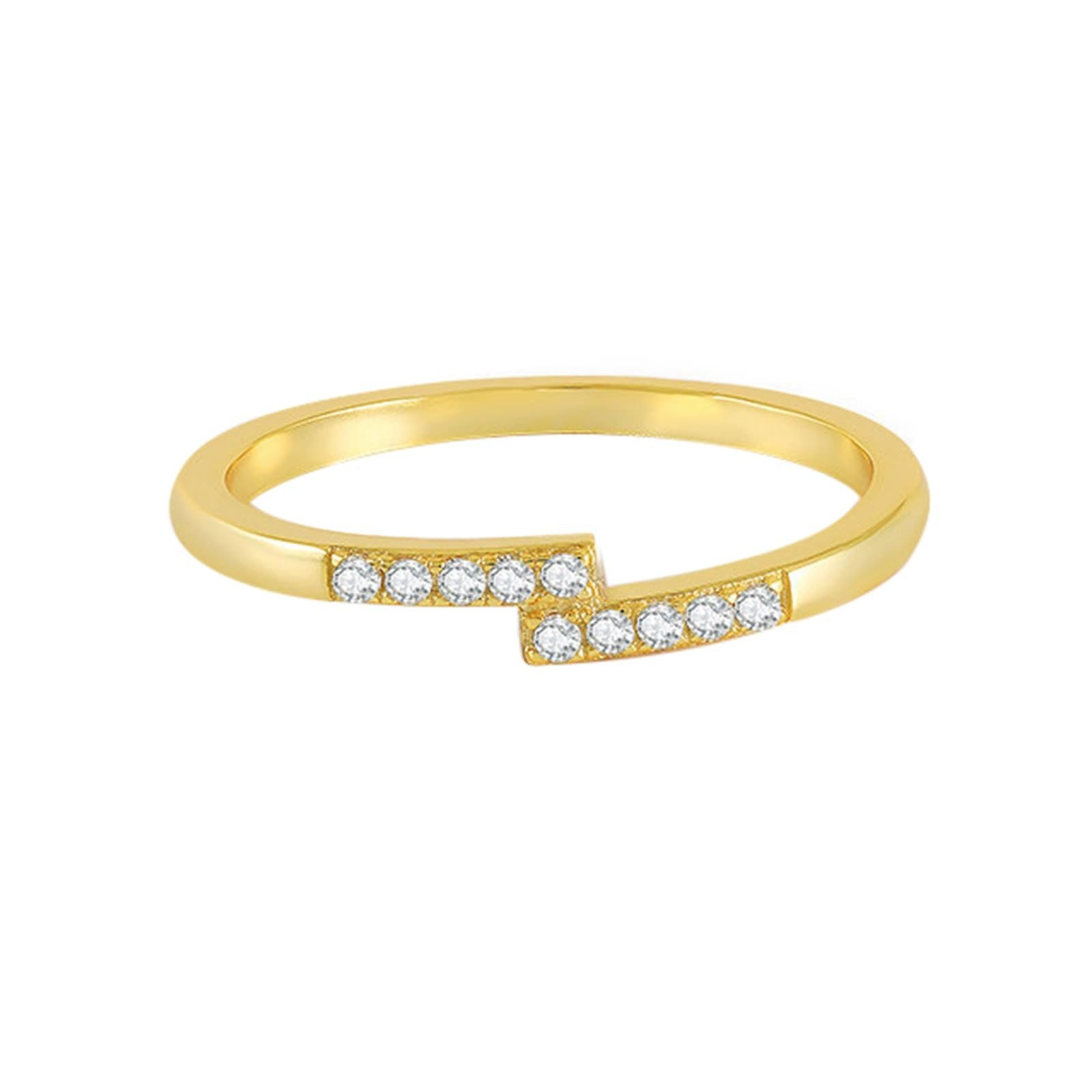 Anillo de oro amarillo y moissanita Wycian que no se desgasta ni causa alergias en la piel 7
