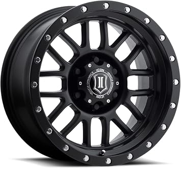 ICON Alloys Alpha, Satin Black, 17 x 8.5/6 x 135, 6mm Offset, 5" BS, 1217856350SB