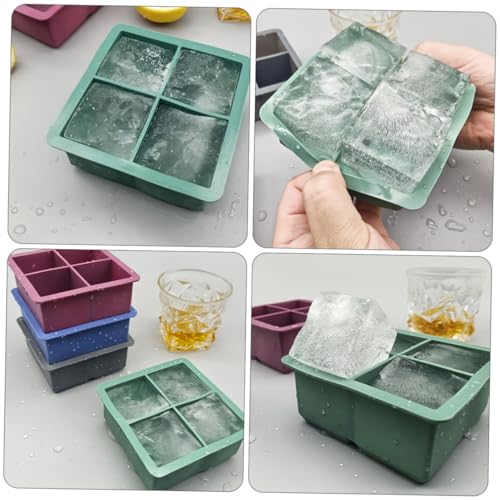 Molde para cubitos de hielo de silicona con tapa miniatura 4