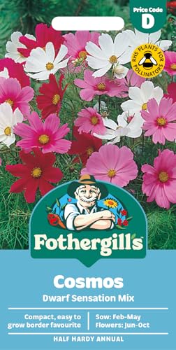 Fothergill's Cosmos Sensation Mixed Flower Seeds, 200 Seeds, Sow: Feb-May, Pink/White