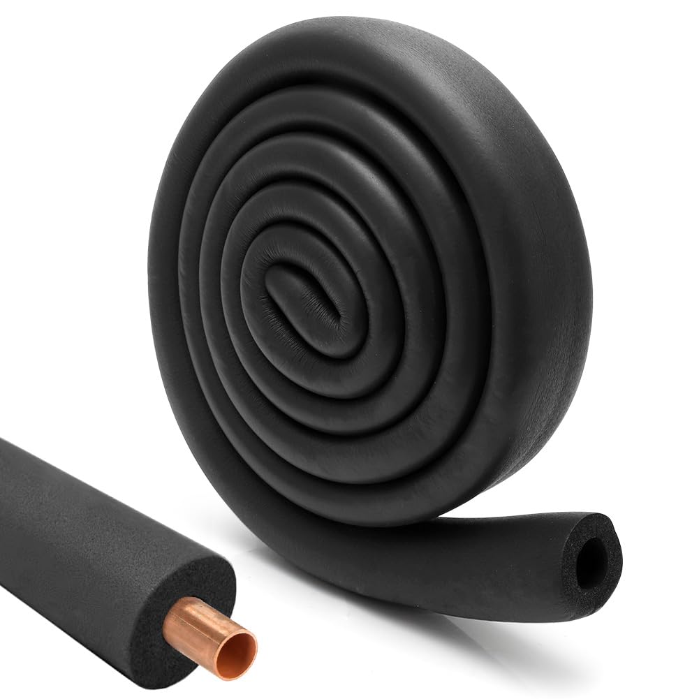 Isolation des tuyaux en caoutchouc, mousse - Diamètre 16 mm, Ø 22 mm, Ø 32 mm, isolation du tuyau 1,8 m, tuyau pour diamètre de tuyau, chauffage, sanitaire, tuyau en cuivre (noir, Ø 32 mm)