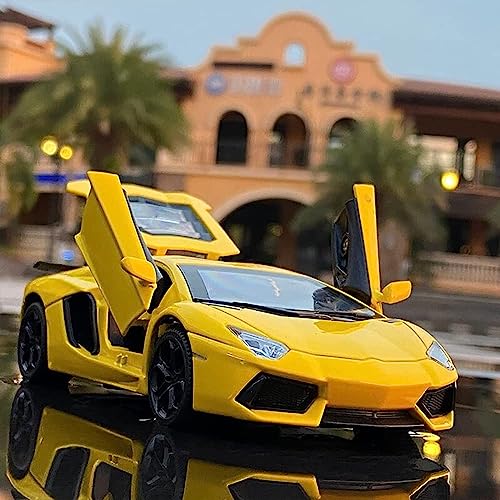 Image of Compatible for 1:32 Lamborghini LP750 Model Pull Back Car Toy car with Sound and Light for Kids Boy Girl, Metal Body, Door Opened - Multicolor