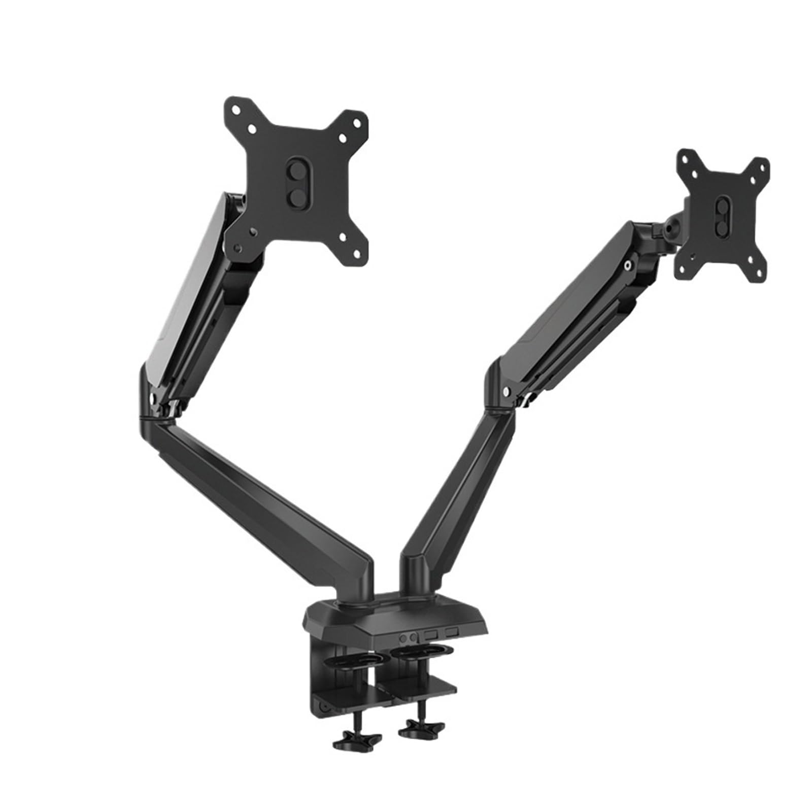 TKJfdTY Dual-Screen Air Pressure Computer Screen Monitor Gm224U Lifting And Rotating Desktop Heightening Aluminum Alloy Hanger，Black