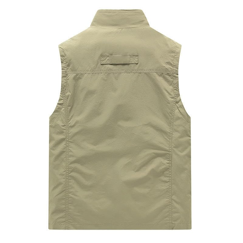 Chaleco de fotografía masculino USTZFTBCL con cuello alto para verano casual 2