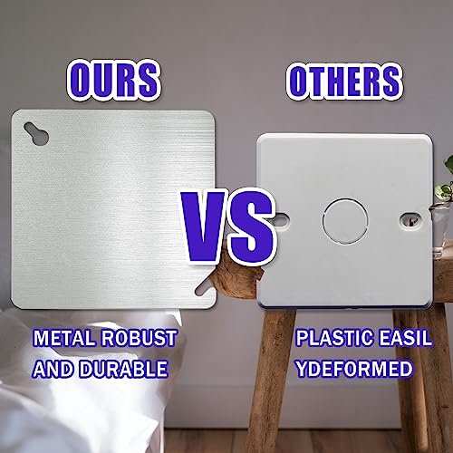 4 Inch Metal Electrical Box Cover Plate, Junction Box Covers, Square Flat Blank Electric Box Cover, Replacement Covers For Electrical Outlet Boxes -4 Pcs #TOP2