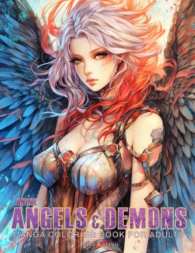 Independently Published Katano, Jules Anime Angels & Demons: Manga Coloring Book For Adults cover