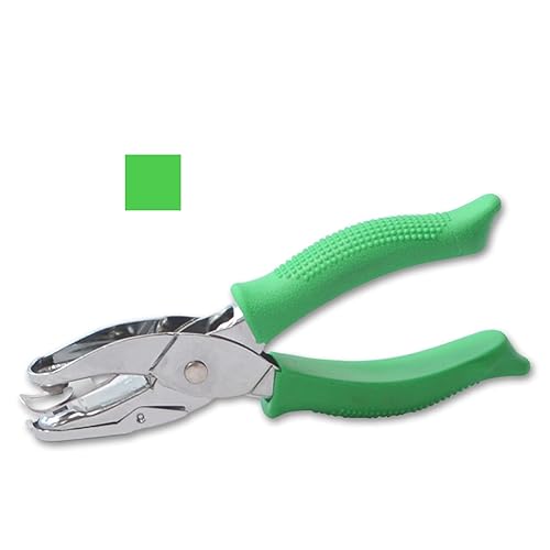 RUIFYRAY Paquete de 2 mini perforadores de mano de un solo agujero de 1/4 y 1/8 pulgadas para papel de manualidades, manualidades, color plateado,