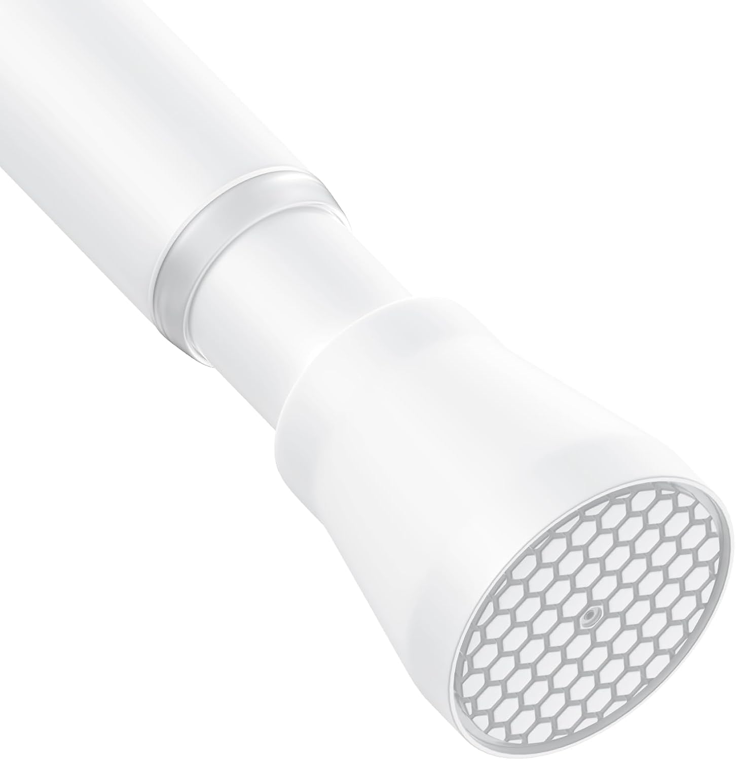 AIZESI Tension Rods for Curtains 113-196cm White Extendable Curtain Poles,Shower Curtain Pole Spring Tension Rod No Drill Adjustable Curtain Rod for Clothes Windows,Bathroom