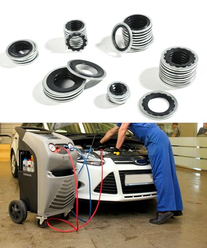 bylikeho A/C O Ring Kit, 60pcs AC Seal Kit, Silver Rubber Automotive Air Conditioning Line O-Rings, 9 Sizes, 1 Pack - Thumbnail 6