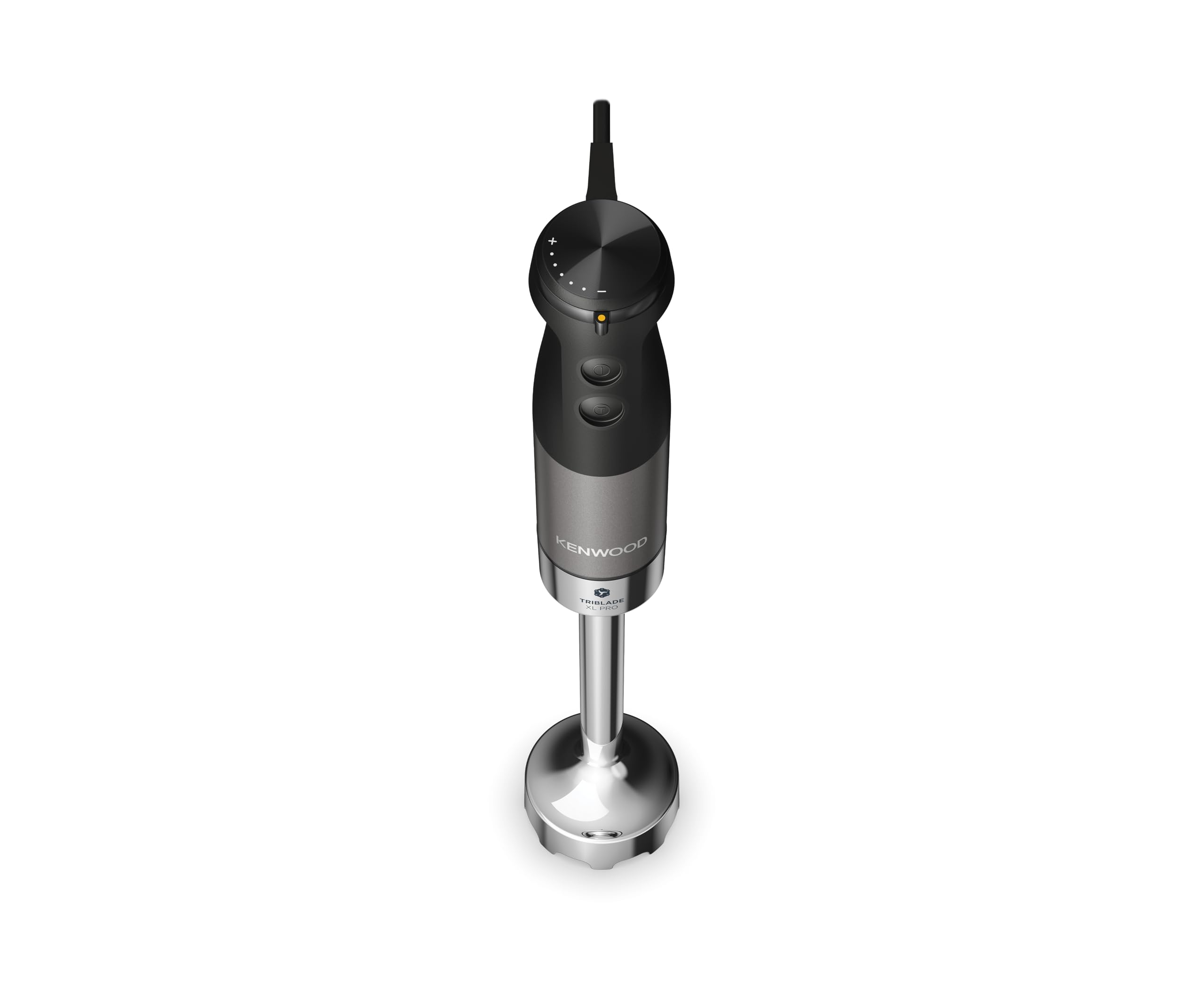 Kenwood Triblade XL Pro HBM80.322BK, Minipimer Sistema Triblade, Velocidad Variable+Turbo, Varillas Acero Inoxidable, Incluye Picadora 500ml, Cuchillas, Emulsionador, Vasos 700 y 250ml, 1200W, Negro