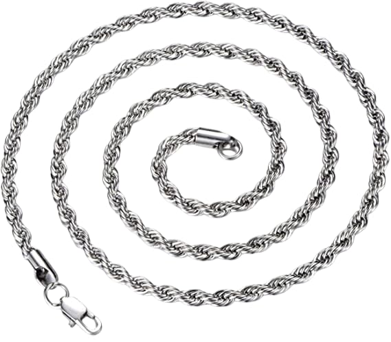 meenaz Men's Rope Link Chain for Man Stylish Silver Necklace for men Waterproof Hypoallergenic Stainless Steel Anti Tarnish Waterproof Rust Resistant, Jewellery for mens Gifts for Boys -50-picture-43