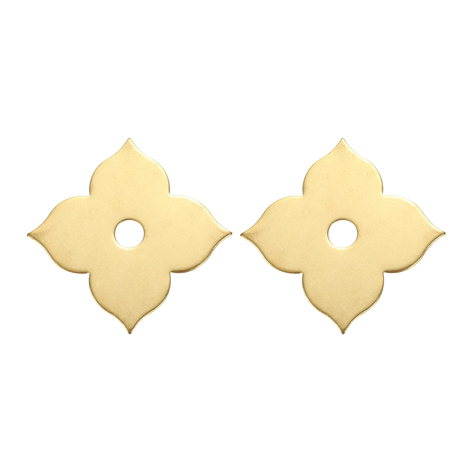 QUARKZMAN 2Pcs Placca Posteriore Pomello porta, 1.69 Pollici Forma Foglia Placca Ottone Distanziatore Decorazione Classica Mobile Guarnizione Per Ante Cassetti Armadi Hardware