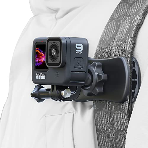 SUREWO Support de Sangle de Sac à Dos à Rotation à 360° Compatible avec Les caméras d'action GoPro Hero 11,10,9,8,7, Hero(2018),6,5,Fusion,DJI Osmo Action 2,Crosstour